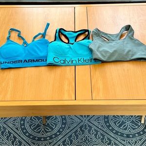 Under Armour, Nike, and Calvin Klein Size Small Sports Bras
